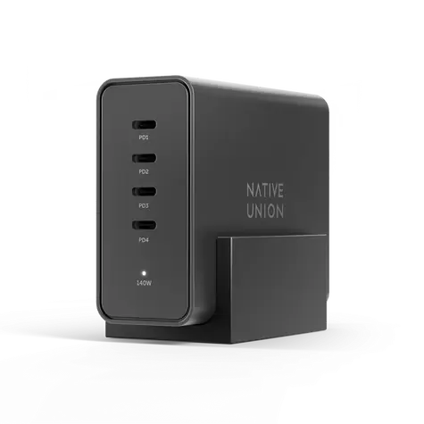 Native Union GaN Charger -140W černá / Power Delivery / 140W / 4x USB-C
