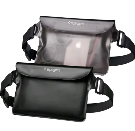 Spigen Aqua Shield WaterProof Voděodolné pouzdro A620 2 ks černá & transparetně černá / outdoorové