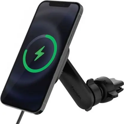 Spigen OneTap Pro Wireless Magnetic Car Charger Air Vent černá / MagSafe