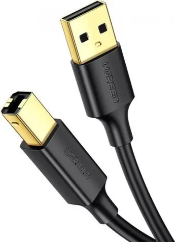 Ugreen US135 Kabel USB-A 2.0 (M) - USB-B (M) 3 m černá / pozlacené konektory