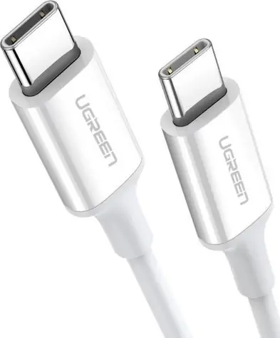 Ugreen US264 Kabel USB-C (M) - USB-C (M) 0.5 m bílá / 60W