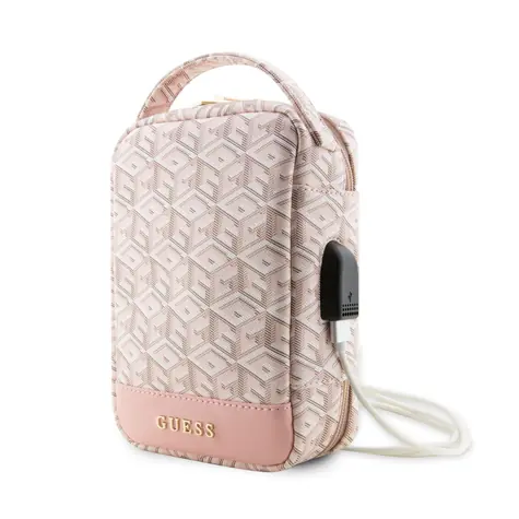 GUESS PU G Cube Travel Universal Bag růžová