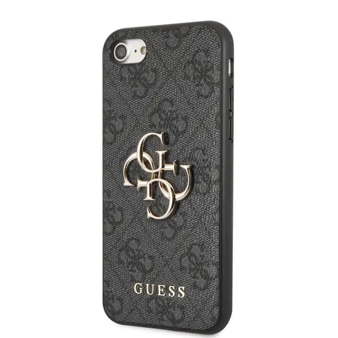 GUESS PU 4G Metal Logo Zadní Kryt pro Apple iPhone 7/8/SE2020/SE2022 šedá