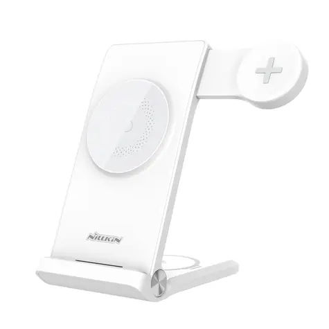 Nillkin PowerTrio 3v1 Bezdrátová Nabíječka MagSafe pro Samsung Watch bílá