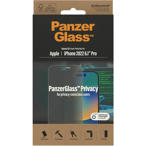 PanzerGlass Privacy AB Tvrzené sklo pro Apple iPhone 14 Pro černá