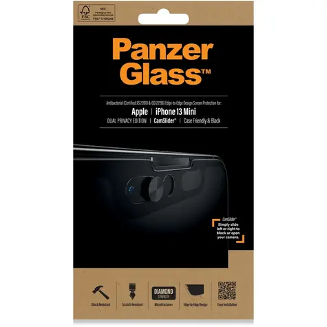 PanzerGlass Privacy Case Friendly CamSlider AB Tvrzené sklo pro Apple iPhone 13 mini černá
