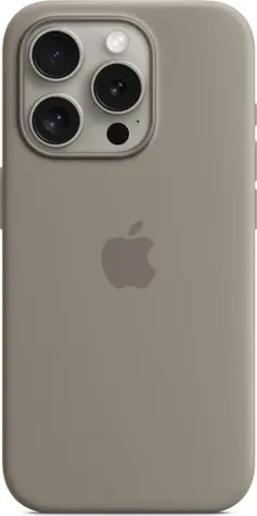 Apple Silikonový kryt s MagSafe pro iPhone 15 Pro jílově šedá