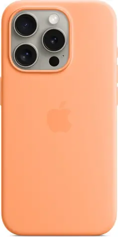 Apple Silikonový kryt s MagSafe pro iPhone 15 Pro sorbetově oranžová