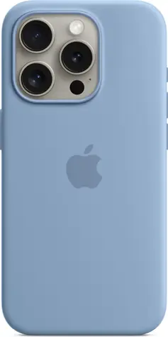 Apple Silikonový kryt s MagSafe pro iPhone 15 Pro ledově modrá