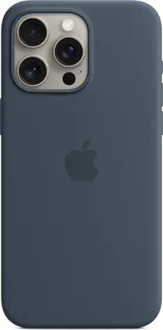 Apple Silikonový kryt s MagSafe pro iPhone 15 Pro Max bouřkově modrá