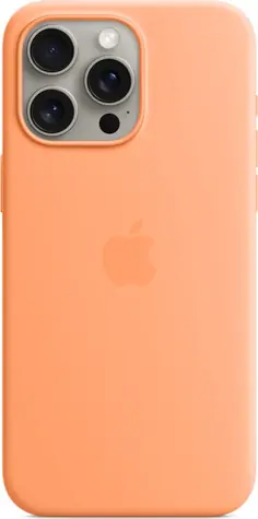 Apple Silikonový kryt s MagSafe pro iPhone 15 Pro Max sorbetově oranžová