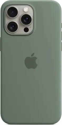 Apple Silikonový kryt s MagSafe pro iPhone 15 Pro Max cypřišově zelená