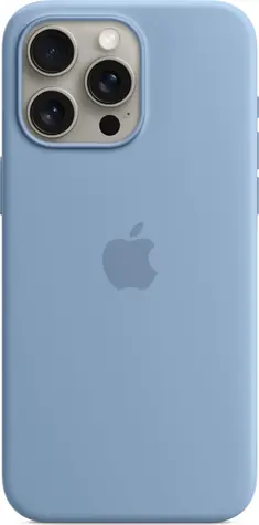 Apple Silikonový kryt s MagSafe pro iPhone 15 Pro Max ledově modrá