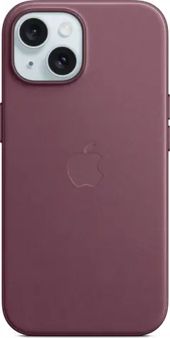 Apple Kryt z tkaniny FineWoven s MagSafe pro iPhone 15 morušově rudá