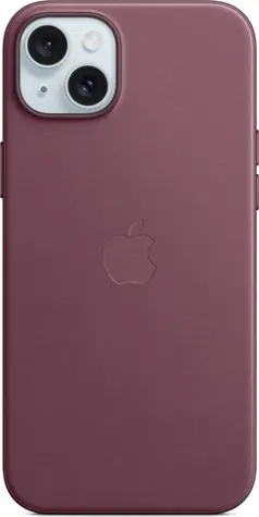 Apple Kryt z tkaniny FineWoven s MagSafe pro iPhone 15 Plus morušově rudá