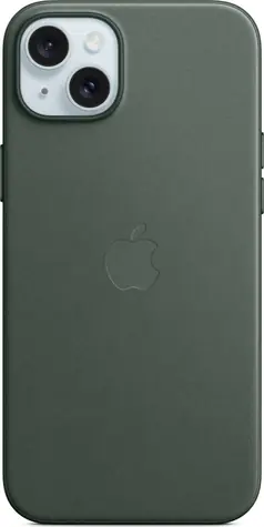 Apple Kryt z tkaniny FineWoven s MagSafe pro iPhone 15 Plus listově zelená