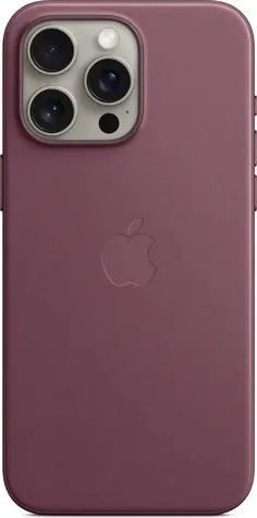 Apple Kryt z tkaniny FineWoven s MagSafe pro iPhone 15 Pro Max morušově rudá / doprodej