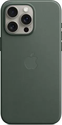 Apple Kryt z tkaniny FineWoven s MagSafe pro iPhone 15 Pro Max listově zelená