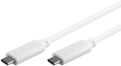 PremiumCord Kabel USB-C M/M bílá / 1m