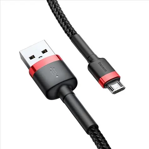 Baseus CAMKLF-B91 Kabel USB-A (M) - Micro-USB (M) 1 m černo-červená