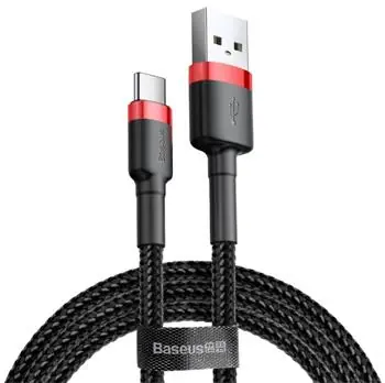 Baseus CATKLF-B91 Kabel USB-A (M) - USB-C (M) 1 m černo-červená