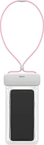 Baseus ACFSD-D24 Let's Go Univerzální vodotěsné pouzdro pro smartphony růžová / IPX8 / až 7.2