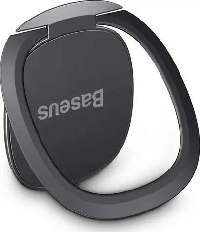 Baseus SUYB-0A Tenký držák s kroužkem pro chytré telefony černá
