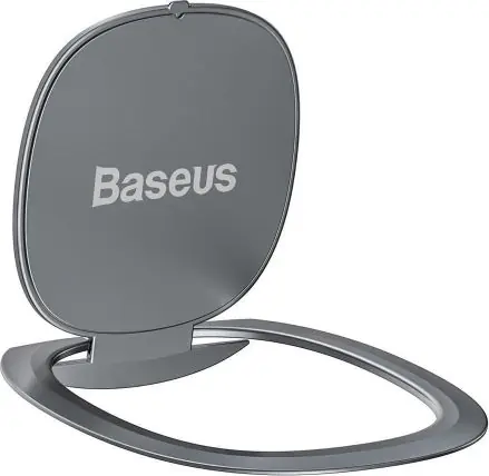 Baseus SUYB-0S Tenký držák s kroužkem pro chytré telefony stříbrná
