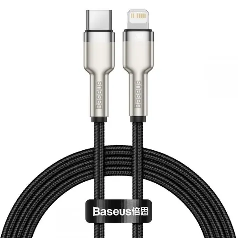 Baseus CATLJK-A01 Kabel USB-C (M) - Lightning (M) 1 m černá / 20W