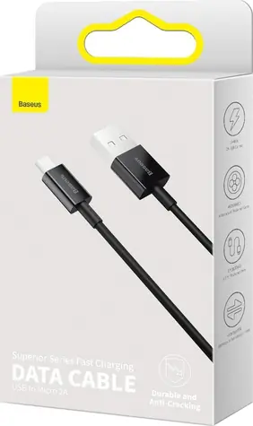 Baseus CAMYS-01 Kabel USB-A (M) - Micro-USB (M) 1 m černá