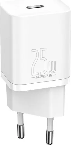 Baseus CCSP020102 Super Si Rychlonabijecí adaptér bílá / 1x USB-C / 25W 