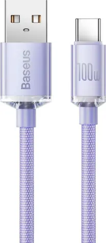 Baseus CAJY000505 Kabel USB-A (M) - USB-C (M) 2 m fialová / 100W
