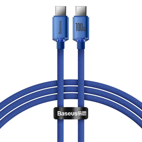 Baseus CAJY000603 Kabel USB-C (M) - USB-C (M) 1.2 m modrá / 100W