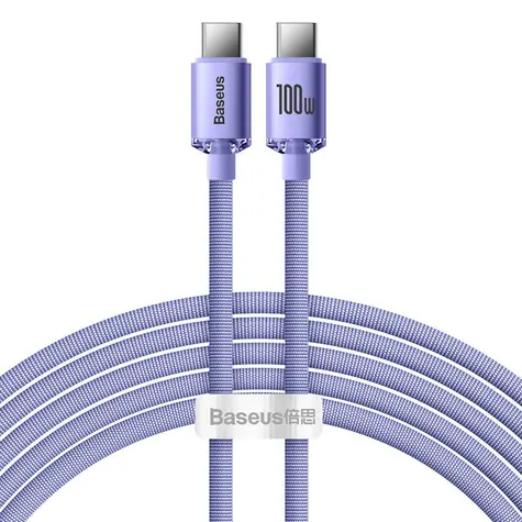 Baseus CAJY000705 Kabel USB-C (M) - USB-C (M) 2 m fialová / 100W