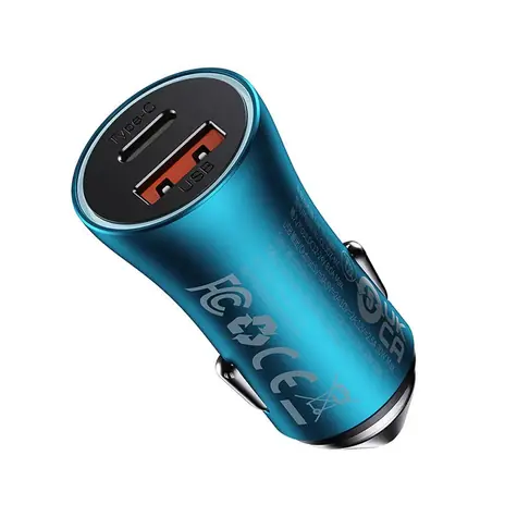 Baseus CGJM000103 Golden Contactor Max nabiječka do auta modrá / 1x USB-A / 1x USB-C / 60W