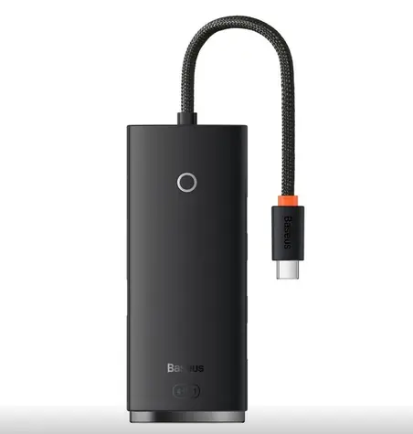 Baseus WKQX030301 Lite Series Hub 0.25 m černá / USB rozbočovač / 4x USB 3.0