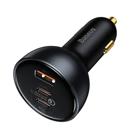 Baseus TZCCZM-0G Qualcomm Nabiječka do auta šedá / 1x USB-A / 2x USB-C / 160W