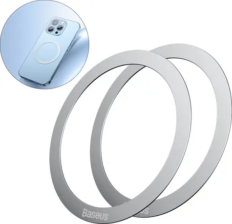 Baseus PCCH000012 Halo Magnetický kroužek na mobil stříbrná / náhrada MagSafe