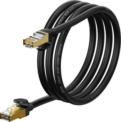 Baseus WKJS010701 Síťový kabel CAT7 10 m černá / RJ-45 - RJ45 / 10Gbps