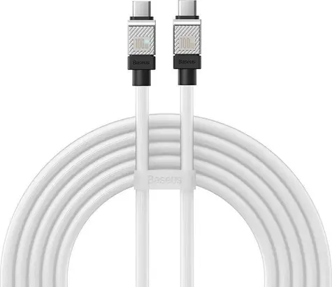 Baseus CAKW000302 Kabel USB-C (M) - USB-C (M) 2 m bílá / 100W