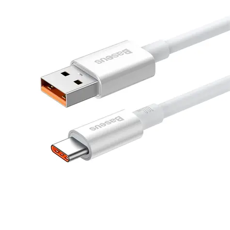 Baseus P10320102214-00 Kabel USB-A (M) - USB-C (M) 0.25 m bílá / 100W