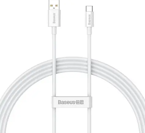 Baseus P10320102214-02 Kabel USB-A (M) - USB-C (M) 1.5 m bílá / 100W