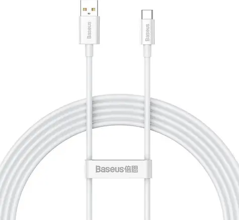 Baseus P10320102214-03 Kabel USB-A (M) - USB-C (M) 2 m bílá / 100W