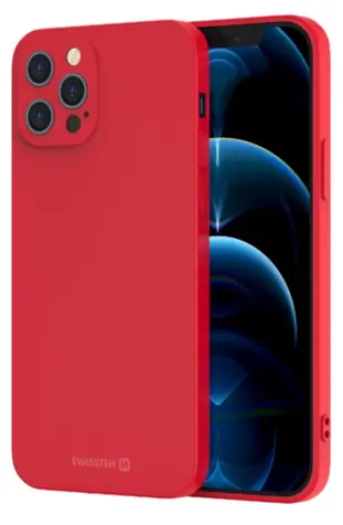SWISSTEN SOFT JOY Pouzdro pro Apple iPhone 15 Pro Max červená 