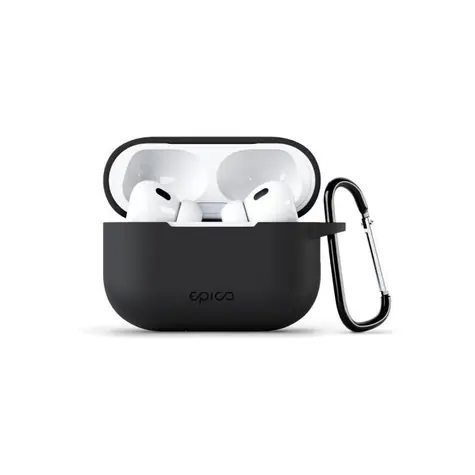 Epico silikonové pouzdro Outdoor Cover s karabinou pro Apple AirPods Pro 2 černá