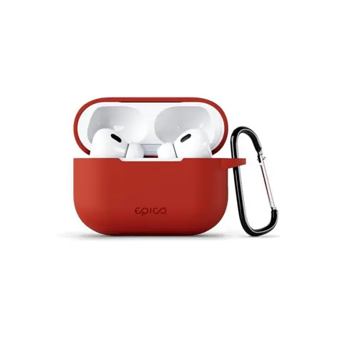 Epico silikonové pouzdro Outdoor Cover s karabinou pro Apple AirPods Pro 2 červená