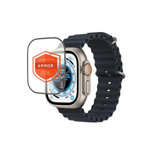 FIXED Armor Prémiové Ochranné tvrzené sklo s aplikátorem pro Apple Watch Ultra 49mm/Ultra 2 49mm černá