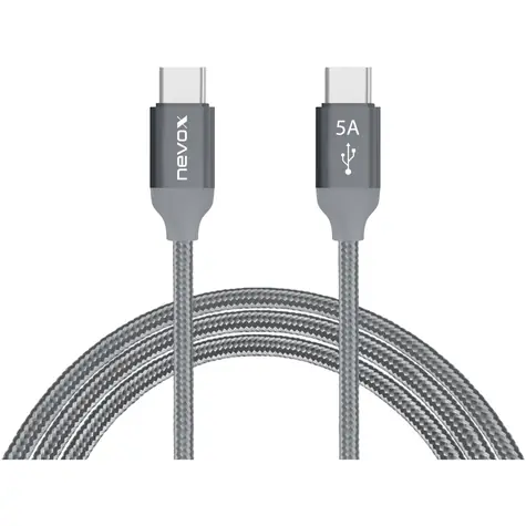 Nevox Kabel USB-C (M) - USB-C (M) 2 m šedá / 100W