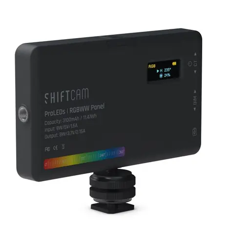 ShiftCam ProLED RGBWW panel / LED světlo / RGBWW / displej / 8W / 2500-6500K