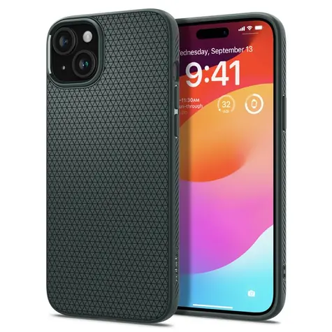 Spigen Liquid Air ochranný kryt pro Apple iPhone 15 zelená